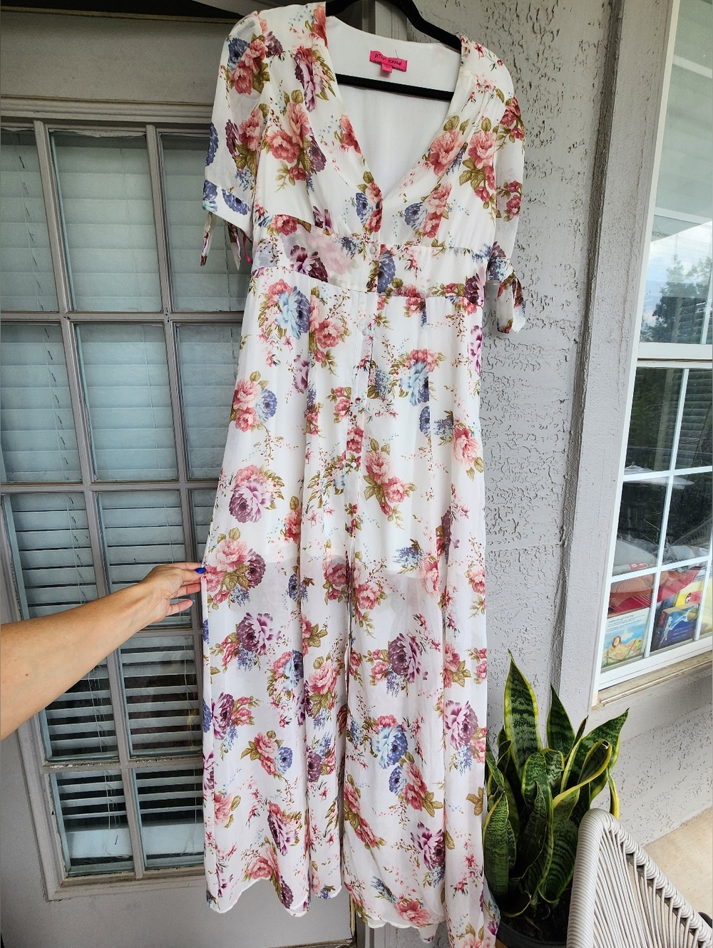 Betsey Johnson Floral White Maxi Dress
